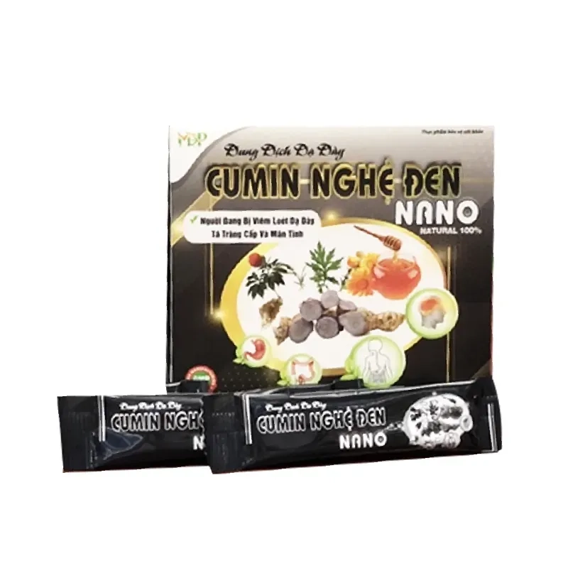 Dung dịch dạ dày CUMIN NGHỆ ĐEN NANO hộp 20 gói x 10ml