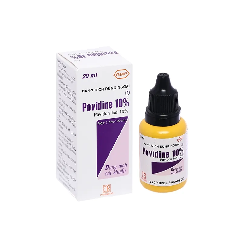Dung dịch sát khuẩn Povidone 10% QM. Mediphar hộp 1 lọ 20ml