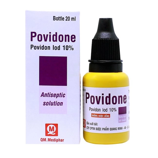 Dung dịch sát khuẩn Povidone 10% QM. Mediphar hộp 1 lọ 20ml