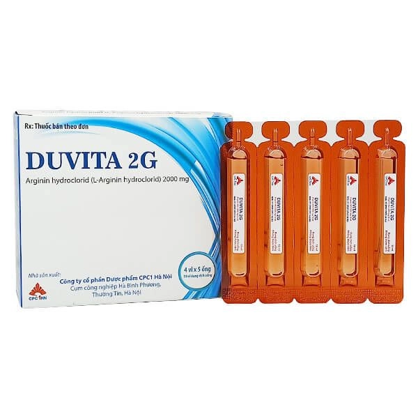 Dung dịch uống DUVITA 2G hộp 4 vỉ x 5 ống x 10ml