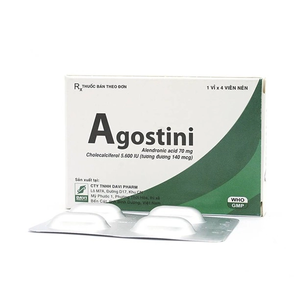 Thuốc trị loãng xương Agostini hộp 1 vỉ x 4 viên nén