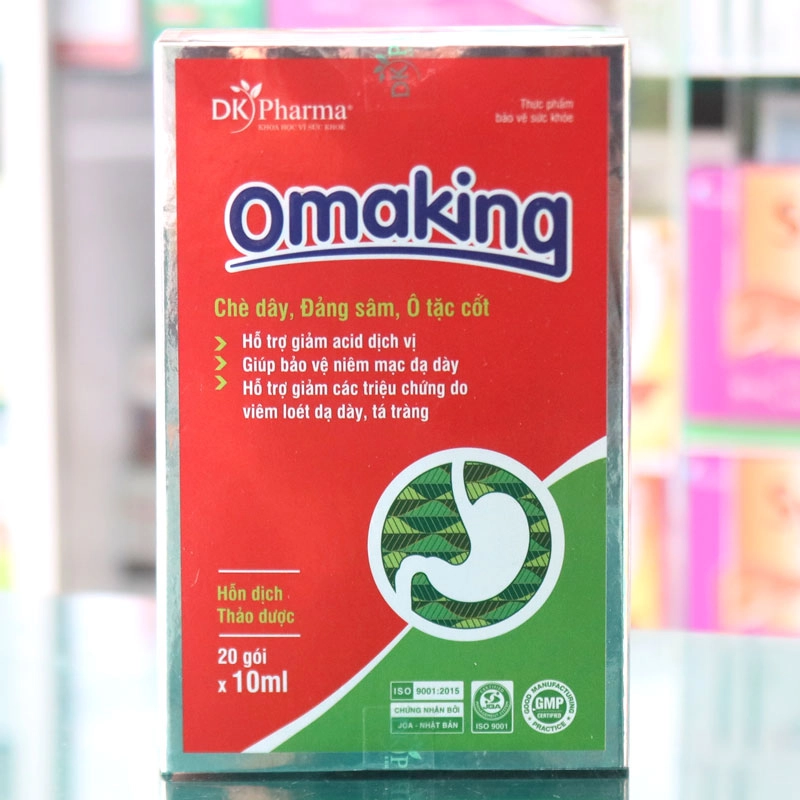 Gói uống cải thiện viêm dạ dày tá tràng Omaking hộp 20 gói x 10ml