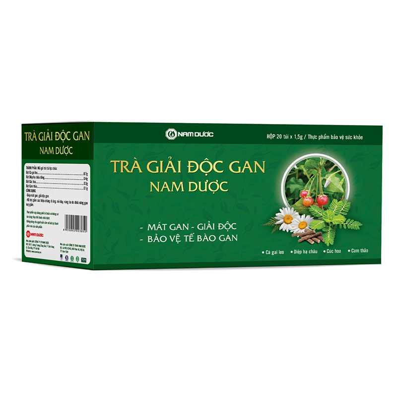 Trà Giải Độc Gan Nam Dược hộp 20 túi x 1,5g