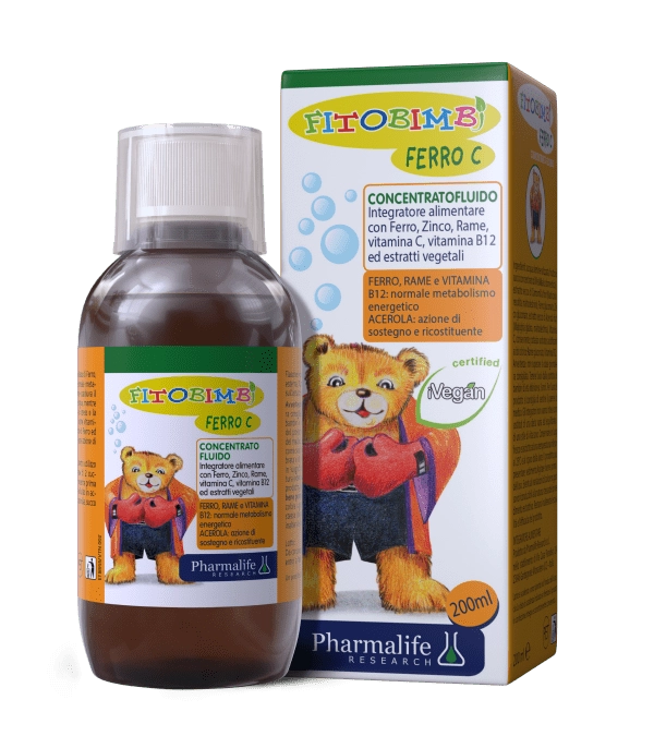 Hỗ trợ giảm nguy cơ thiếu máu do thiếu sắt Fitobimbi Ferro C hộp 1 chai 200ml