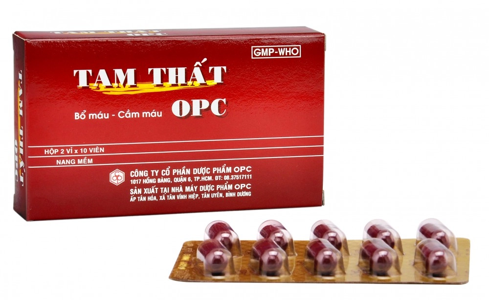 Thuốc bổ máu, cầm máu TAM THẤT OPC hộp 20 viên