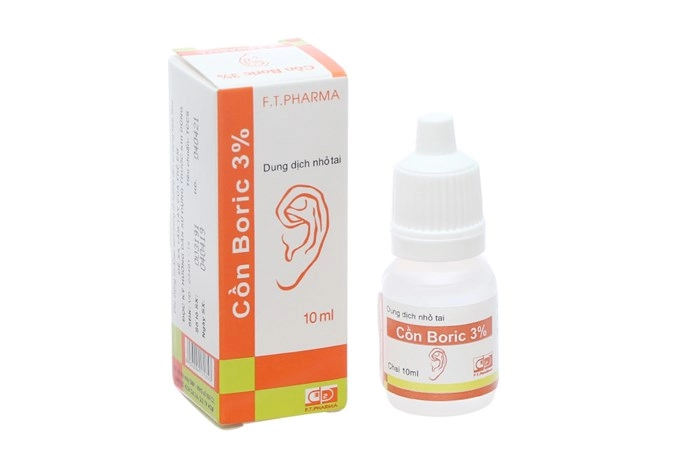 Thuốc nhỏ tai trị nấm Cồn Boric 3% F.T chai 10ml
