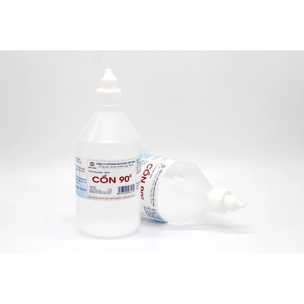 Dung dịch sát khuẩn Cồn 90° Hóa Dược chai 500ml