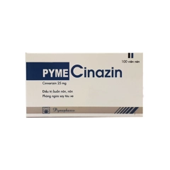 Thuốc trị chóng mặt, rối loạn tiền đình Pyme Cinazin hộp 100 viên