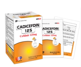 Thuốc kháng sinh CADICEFDIN 125 hộp 10 gói