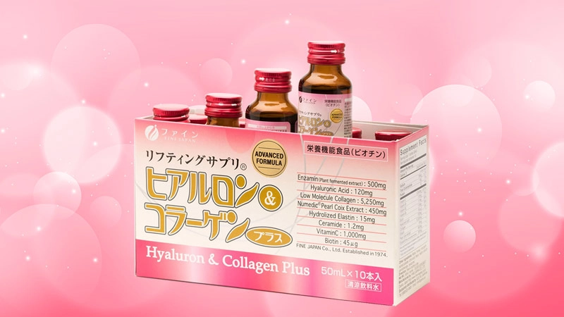 Thực phẩm chức năng hỗ trợ da HYALURON & COLLAGEN PLUS hộp 10 chai