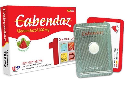 Thuốc tẩy giun Cabendaz 500mg hộp 1 viên