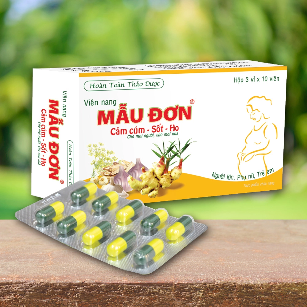 Viên uống hỗ trợ điều trị cảm cúm, ho Mẫu Đơn Tâm Việt hộp 30 viên
