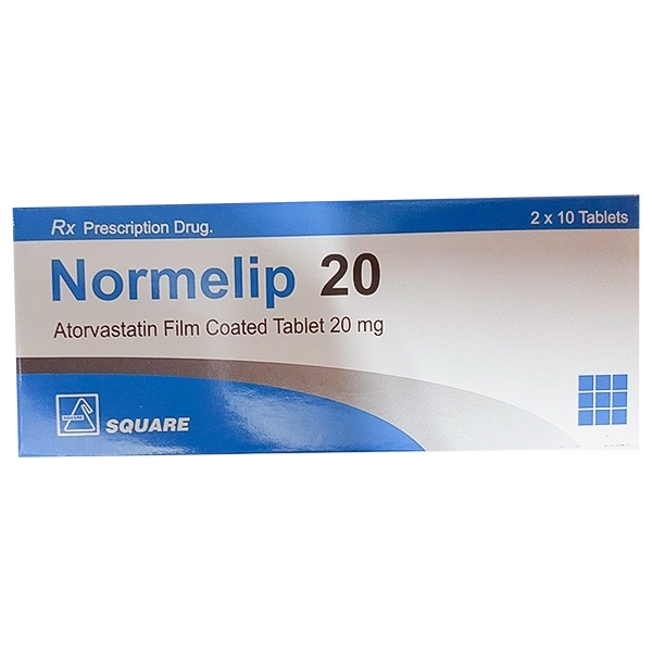 Thuốc hạ mỡ máu Normelip 20 hộp 2 vỉ x 10 viên