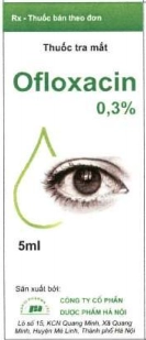 Thuốc nhỏ mắt Ofloxacin 0.3% hộp 1 chai 5ml