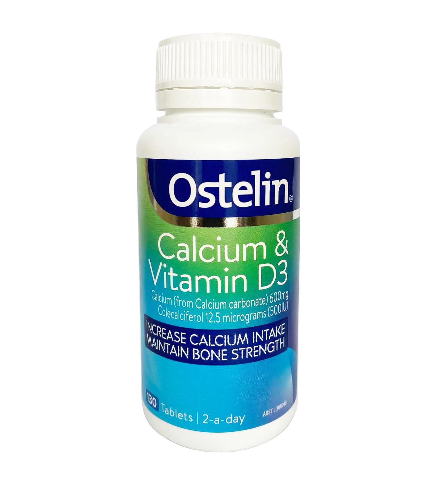 Hỗ trợ bổ sung Canxi và Vitamin D Ostelin Calcium& Vitamin D3 lọ 130 viên nén