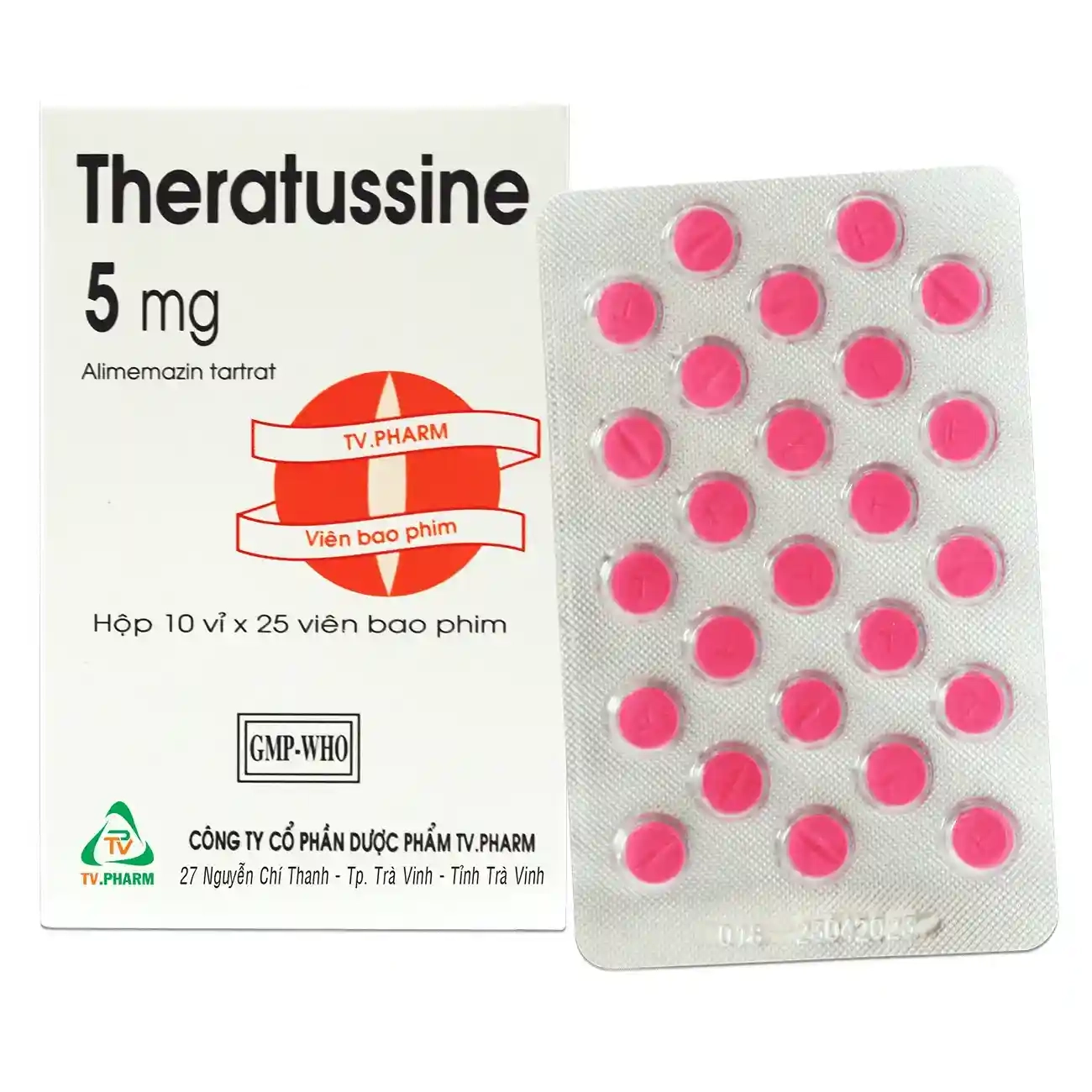 Thuốc chống dị ứng Theratussine hộp 250 viên