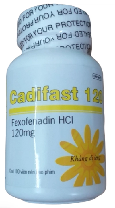 Thuốc chống dị ứng CADIFAST 120 chai 100 viên
