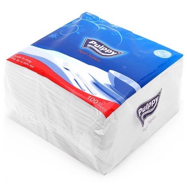 Khăn giấy ăn  Pulppy 1 lớp Gói 100 tờ