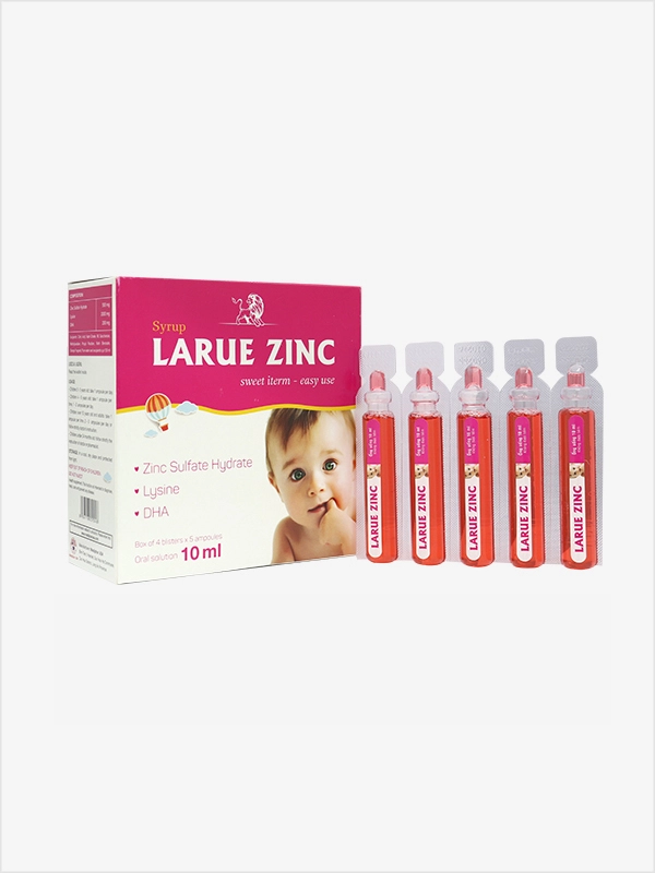 Siro bổ sung kẽm Syrup LARUE ZINC hộp 20 ống