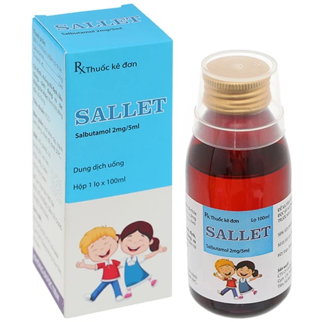 Dung dịch uống điều trị hen phế quản, co thắt phế quản Sallet Hà Nam hộp 1 lọ x 100ml