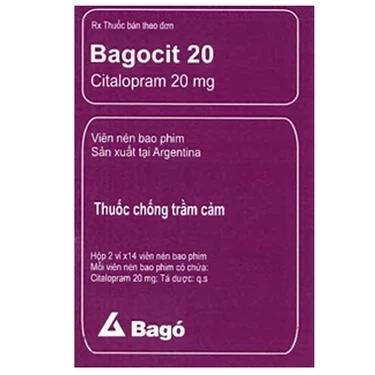 Điều trị bệnh trầm cảm Bagocit 20mg hộp 2 vỉ x 14 viên
