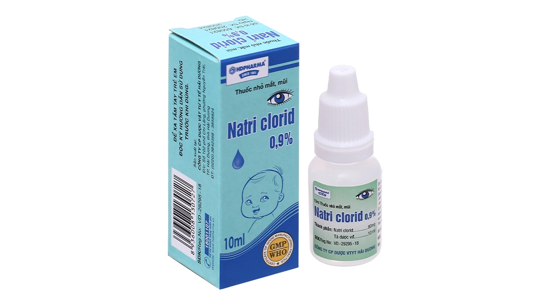 Dung dịch rửa mắt NatriClorid 0.9% HDPHARMA lọ 10ml