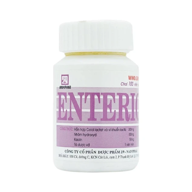 Viên nén hỗ trợ viêm ruột cấp và mạn tính ENTERIC chai 100 viên