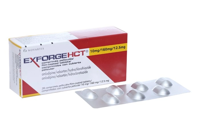 Thuốc trị cao huyết áp Exforge HCT 10mg/160mg/12.5mg hộp 28 viên