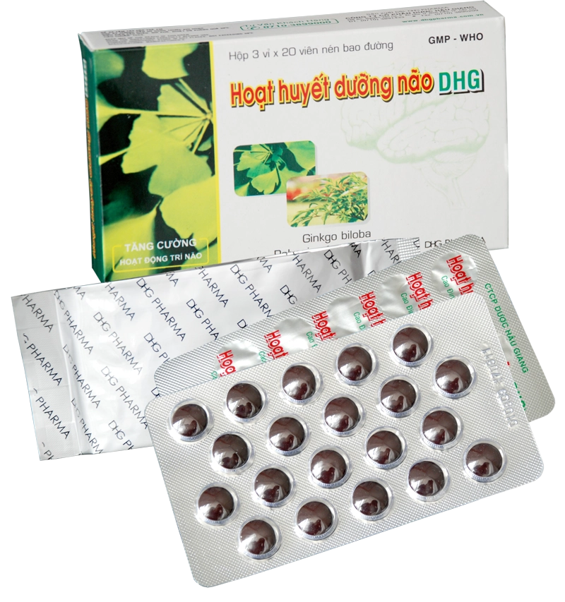 Viên uống Hoạt Huyết Dưỡng Não DHG hộp 60 viên