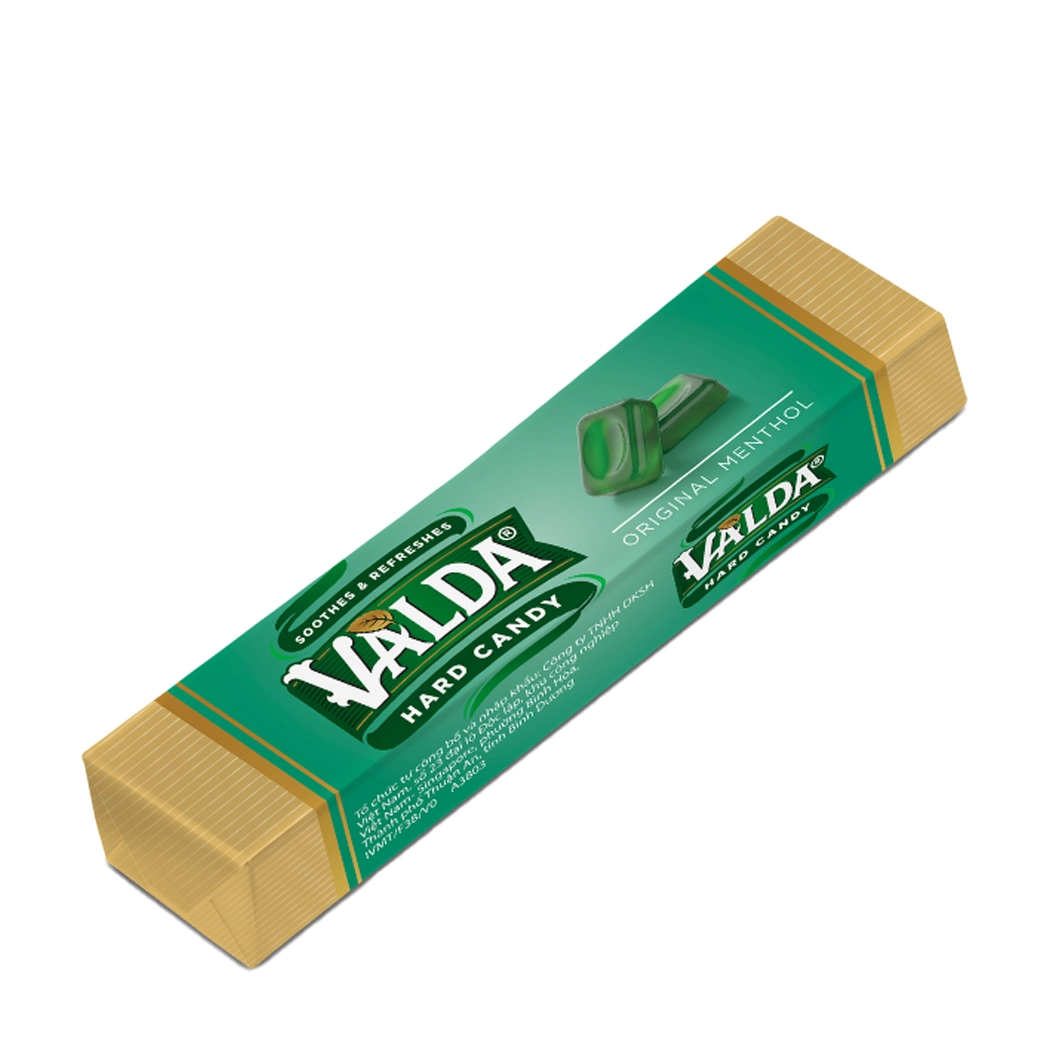Kẹo ngậm hỗ trợ đau rát họng vị bạc hà VALDA Hard Candy Orginial Menthol gói 10 viên
