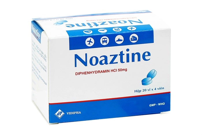 Thuốc chống dị ứng, chống say tàu xe Noaztine hộp 80 viên