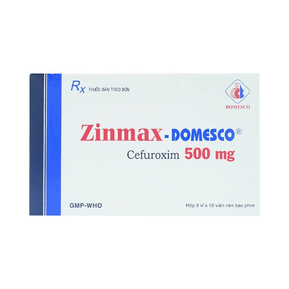 Thuốc kháng sinh ZINMAX - DOMESCO 500MG hộp 30 viên