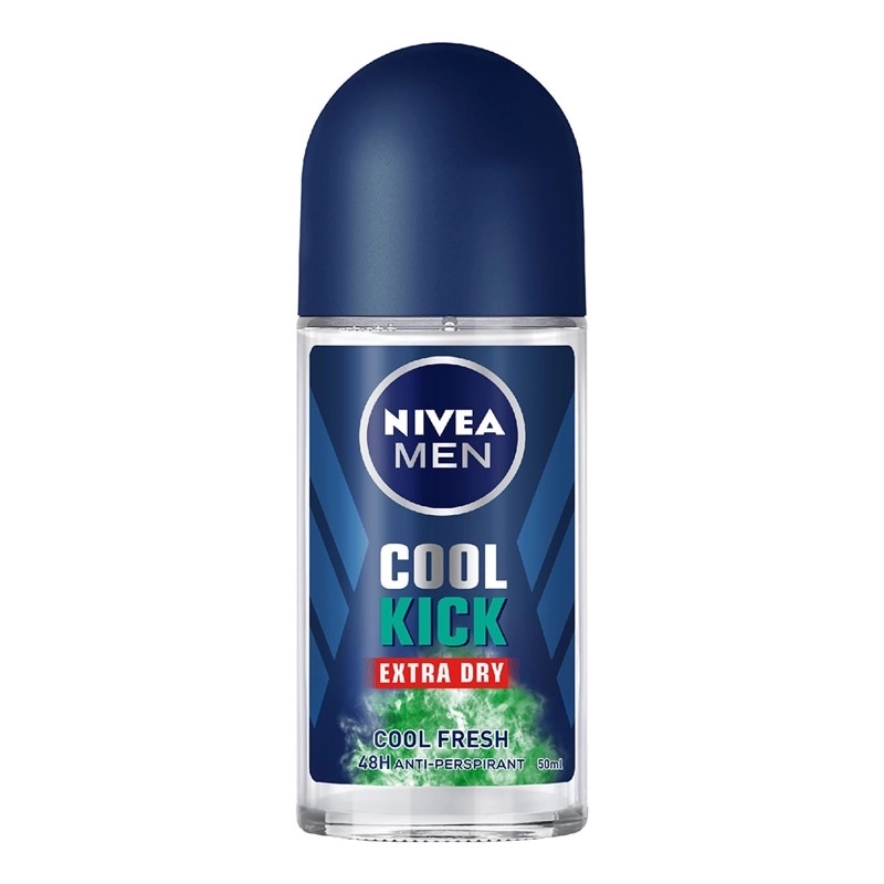 Lăn khử mùi Nivea Men Cool Kick Extra Dry Cool Fresh (xanh lá) chai 50ml