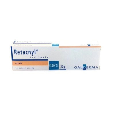 Kem tái tạo, trẻ hóa, hỗ trợ điều trị mụn cám RETACNYL CREAM TRETINOIN 0.05% hộp 1 tuýp 30g
