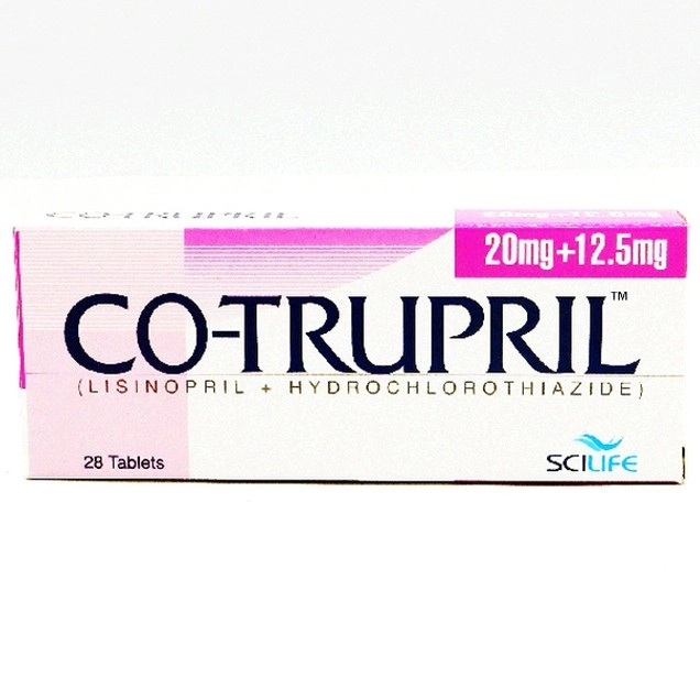 Thuốc điều trị tăng huyết áp nhẹ và vừa Co-Trupril 20mg/12.5mg Getz hộp 2 vỉ x 14 viên