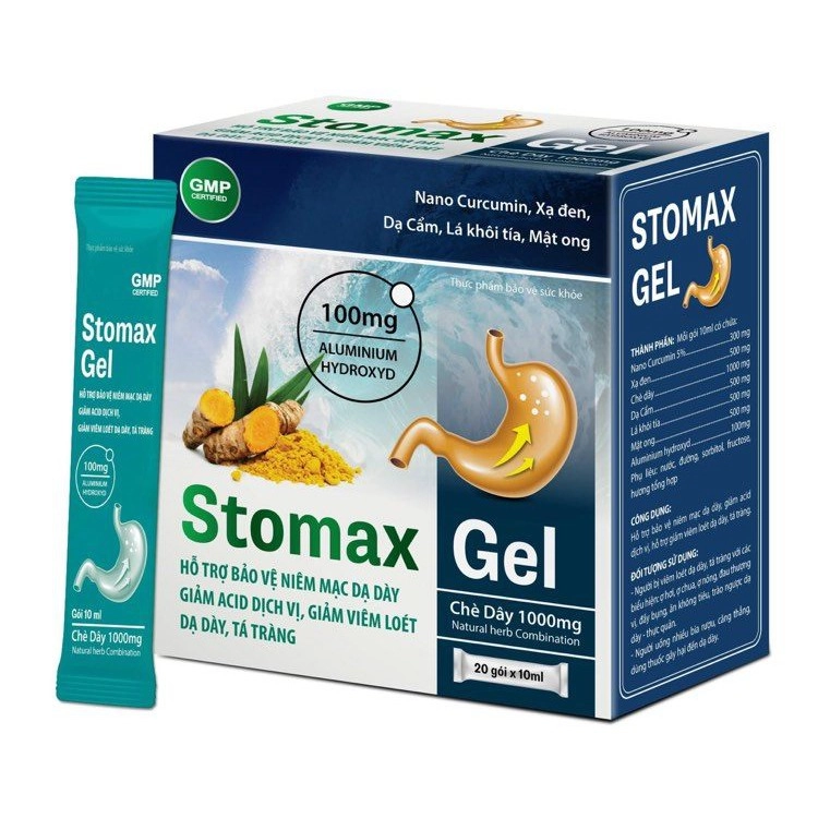 Hỗ trợ bảo vệ niêm mạc dạ dày Stomax Gel hộp 20 gói x 10ml