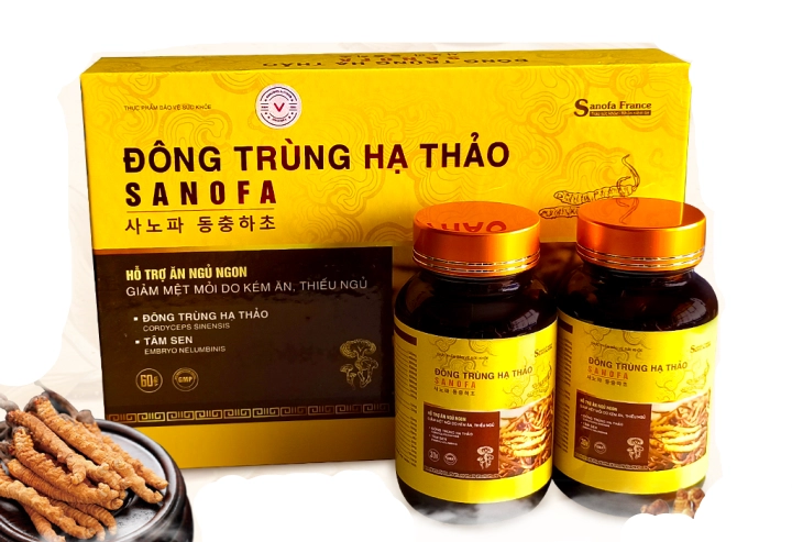 Hỗ trợ tăng sức đề kháng, bồi bổ cơ thể Đông Trùng Hạ Thảo Sanofa hộp 60 viên