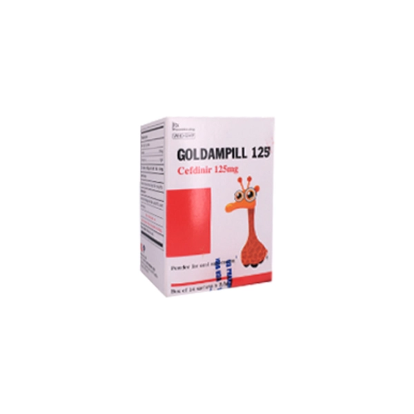 Thuốc kháng sinh Goldampill 125 hộp 14 gói