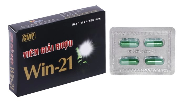 Viên giải rượu Win-21 hộp 4 viên