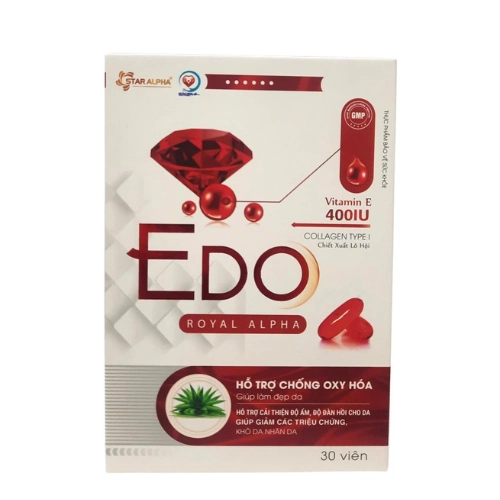 Bổ sung vitamin E, collagen cho cơ thể EDO Star Alpha hộp 30 viên