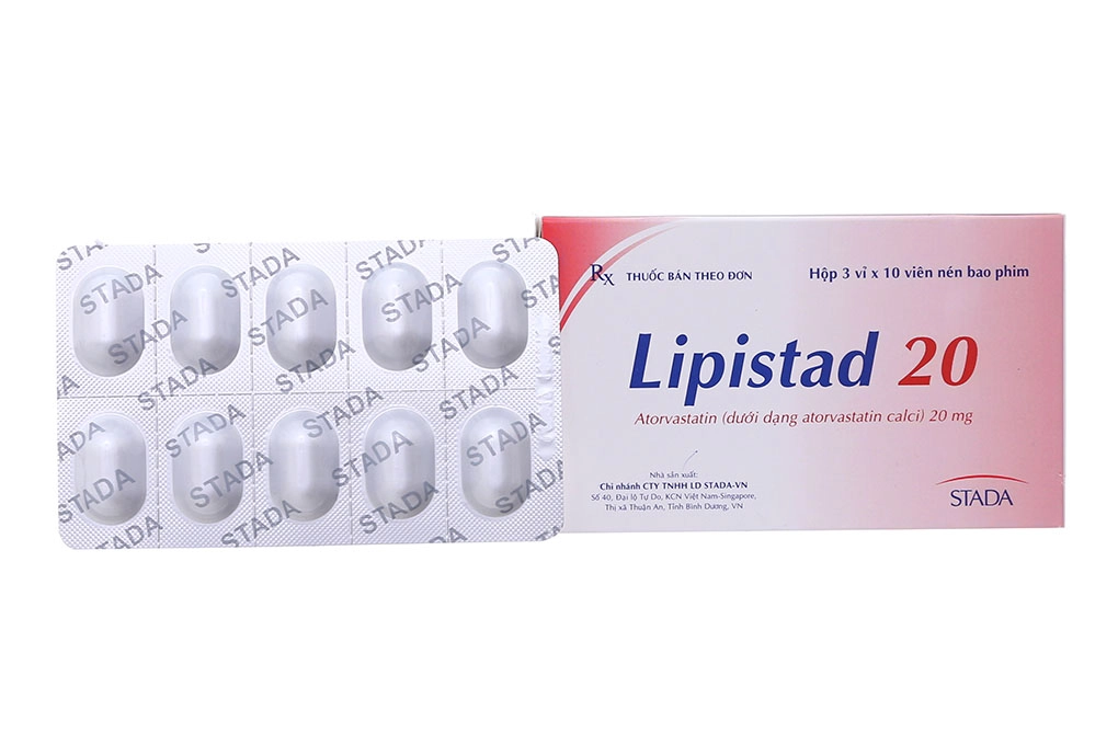 Thuốc trị mỡ máu Lipistad 20 STADA hộp 30 viên