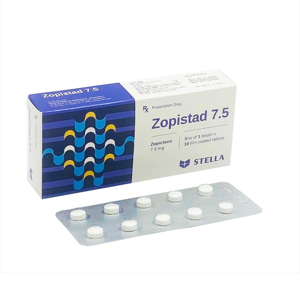 Thuốc trị mất ngủ Zopistad 7.5 hộp 10 viên