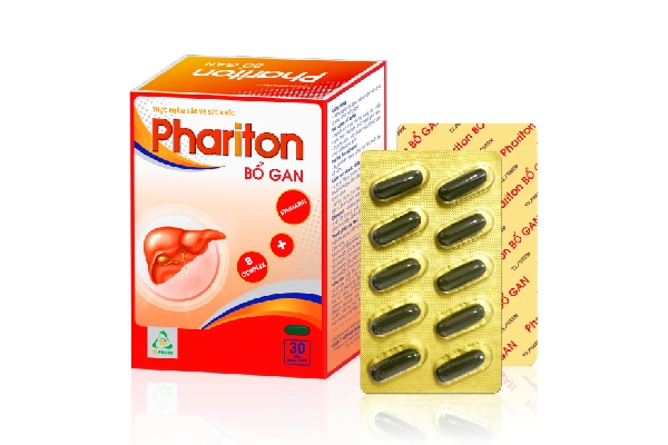 Hỗ trợ giải độc, tăng cường chức năng gan Phariton Bổ Gan hộp 3 vỉ x 10 viên nang cứng