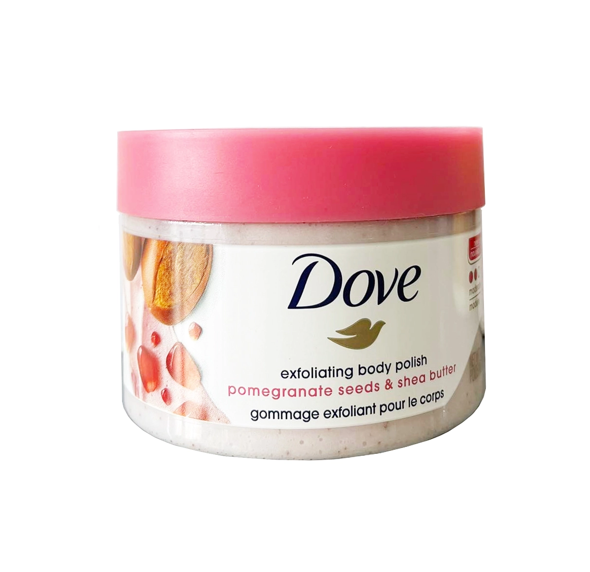 Tẩy da chết chiết xuất lựu và bơ hạt mỡ Dove Exfoliating Body Polish lọ 298g