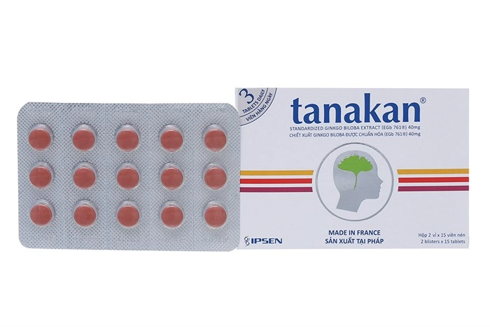 Thuốc tăng tuần hoàn máu não Tanakan hộp 30 viên