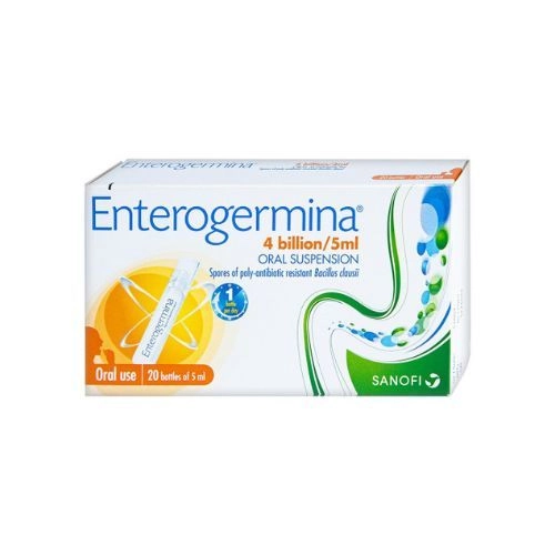 Men vi sinh Enterogermina 4 tỷ/5ml hộp 2 vỉ x 10 ống x 5ml