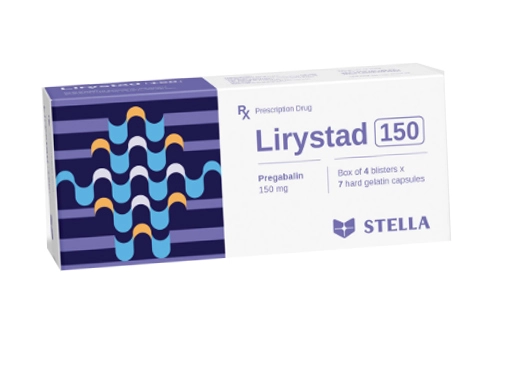 Thuốc điều trị đau thần kinh Lirystad 75 Stella Pharm hộp 4 vỉ x 7 viên