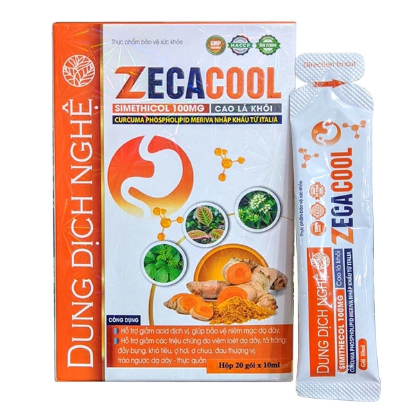 Dung dịch nghệ Zecacool hộp 20 gói x 10ml