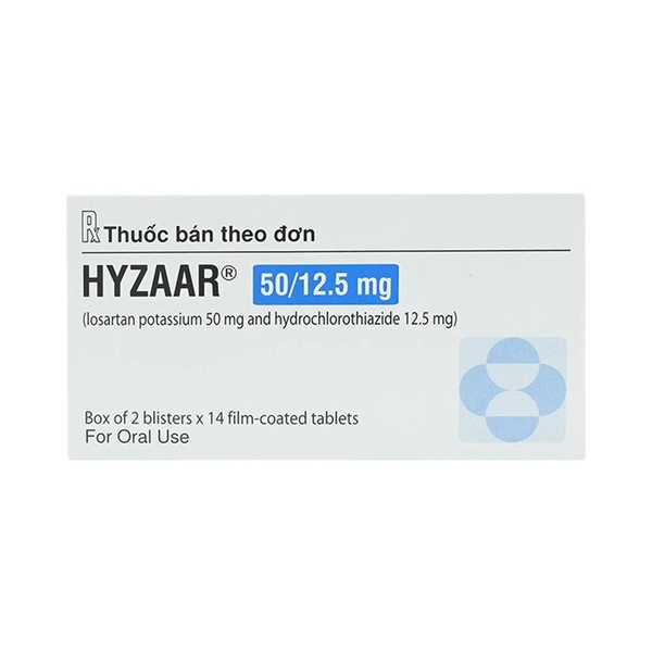Thuốc tim mạch HYZAAR 50/12.5mg hộp 2 vỉ x 14 viên