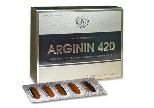 Viên uống bổ gan ARGININ 420 hộp 12 vỉ x 5 viên